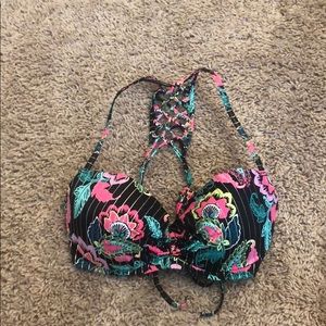 Shade & Shore colorful bikini top padded 34C